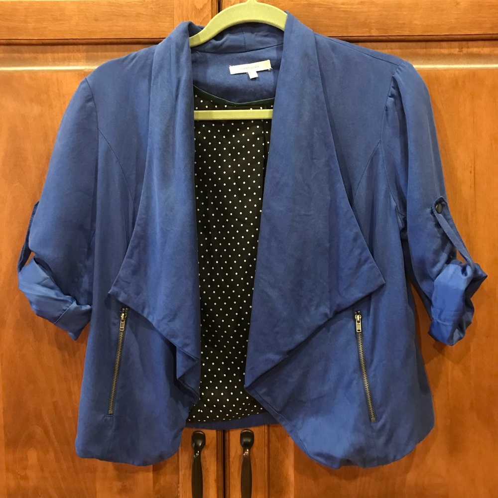 Blue cropped Blazer